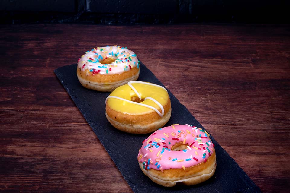 Flatlay Fotografie Donuts - Schlechtwetter: Tolle Fotoideen bei Regen & Co.